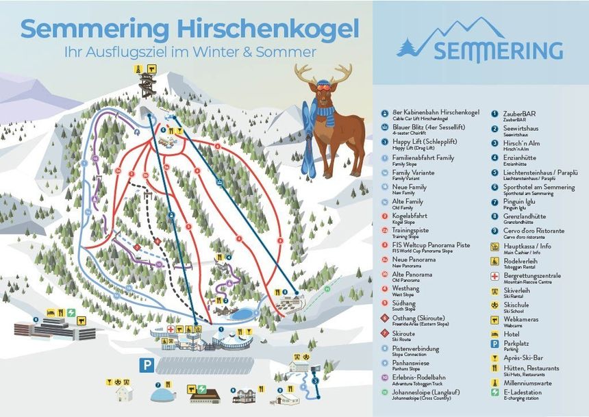Pistenplan Semmering Hirschenkogel