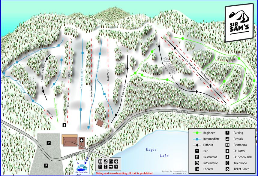 Pistenplan Sir Sam's Ski Area