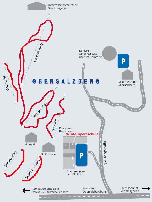 Pistenplan Skiarena Obersalzberg