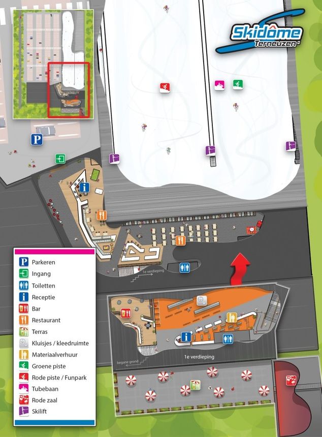Pistenplan Skihalle SnowWorld Terneuzen