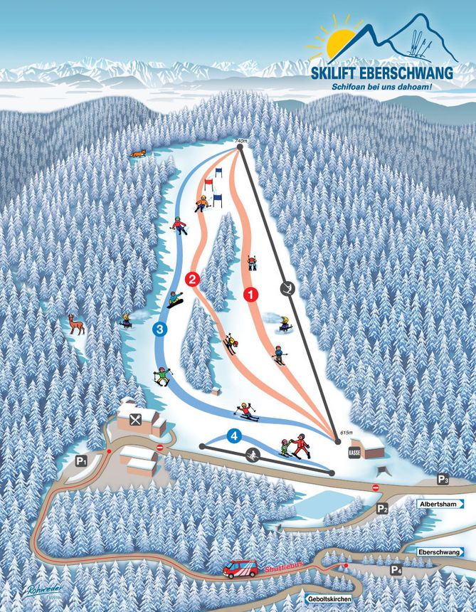 Pistenplan Skilift Eberschwang