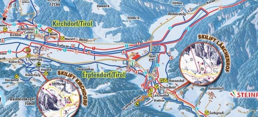Pistenplan Skilift Lärchenhof Erpfendorf
