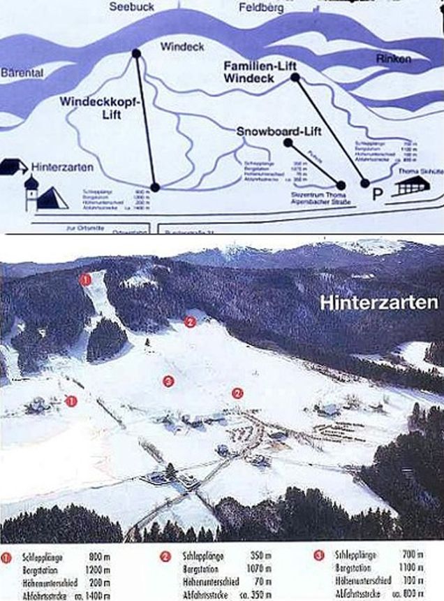 Pistenplan Skizentrum Windeck Hinterzarten
