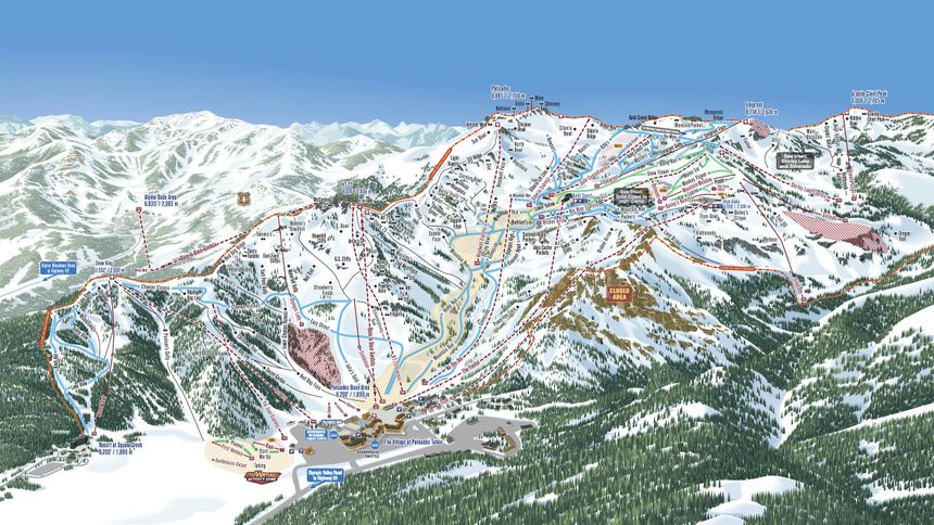 Pistenplan Palisades Tahoe