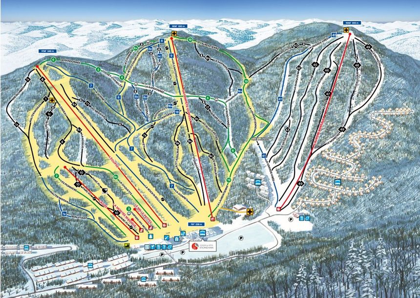 Pistenplan Stoneham Ski Resort