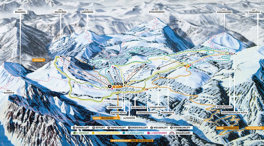 Pistenplan Postalm