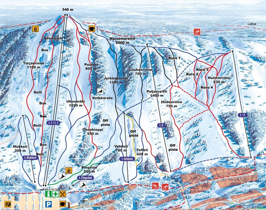 Pistenplan Paljakka