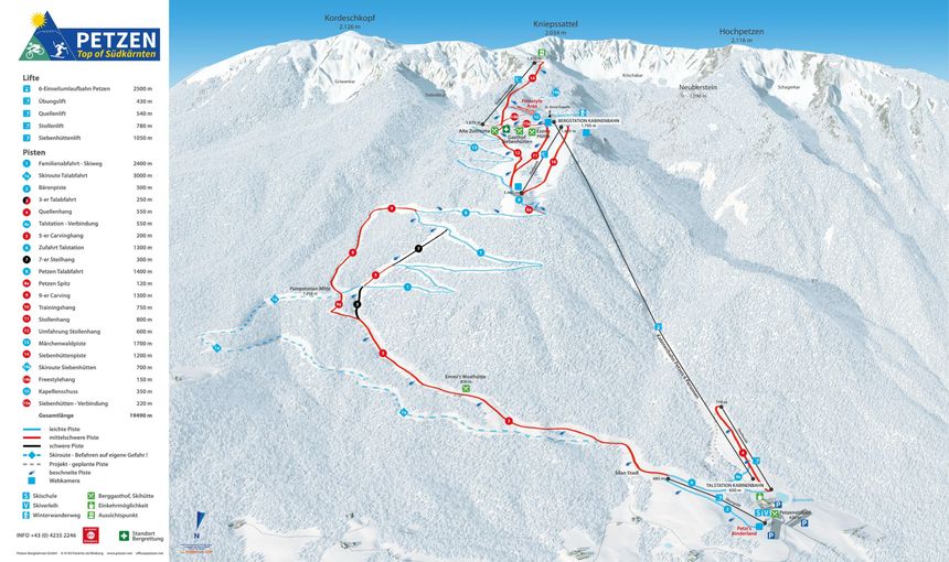 Pistenplan Petzen