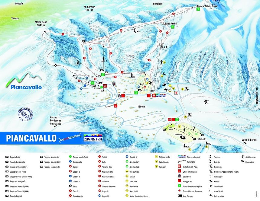 Pistenplan Piancavallo