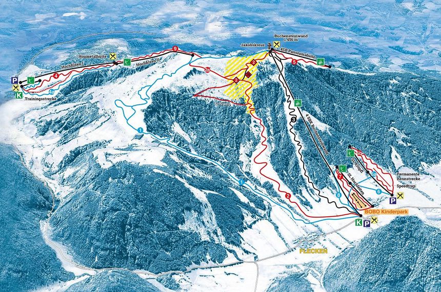 Pistenplan Pillersee Buchensteinwand