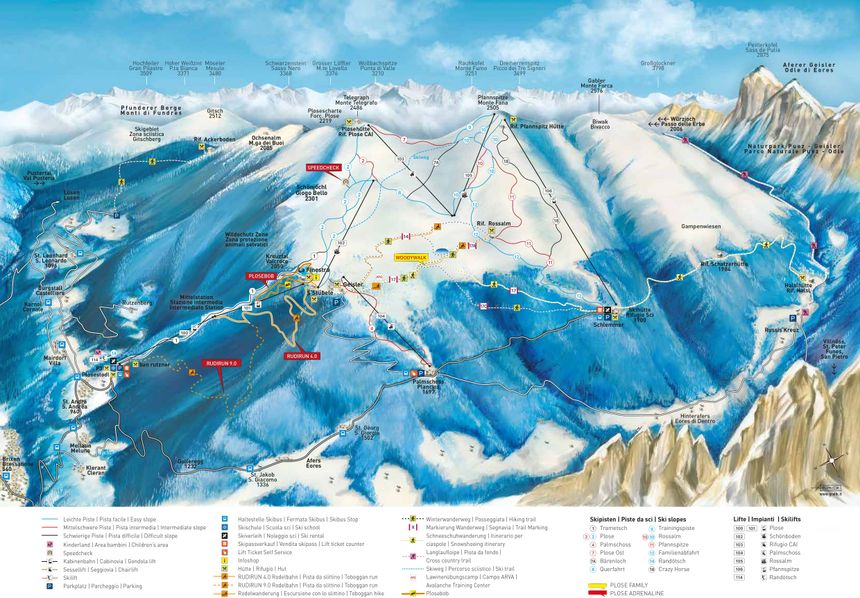 Pistenplan Plose Brixen