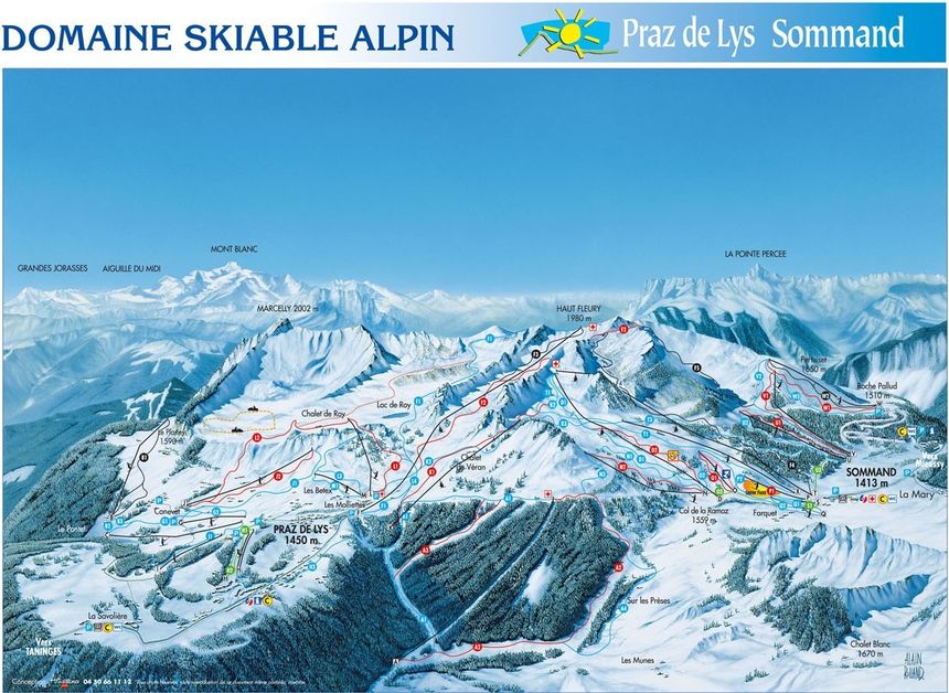 Pistenplan Praz de Lys - Sommand