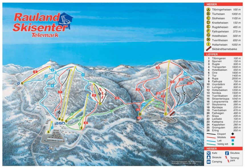 Pistenplan Rauland