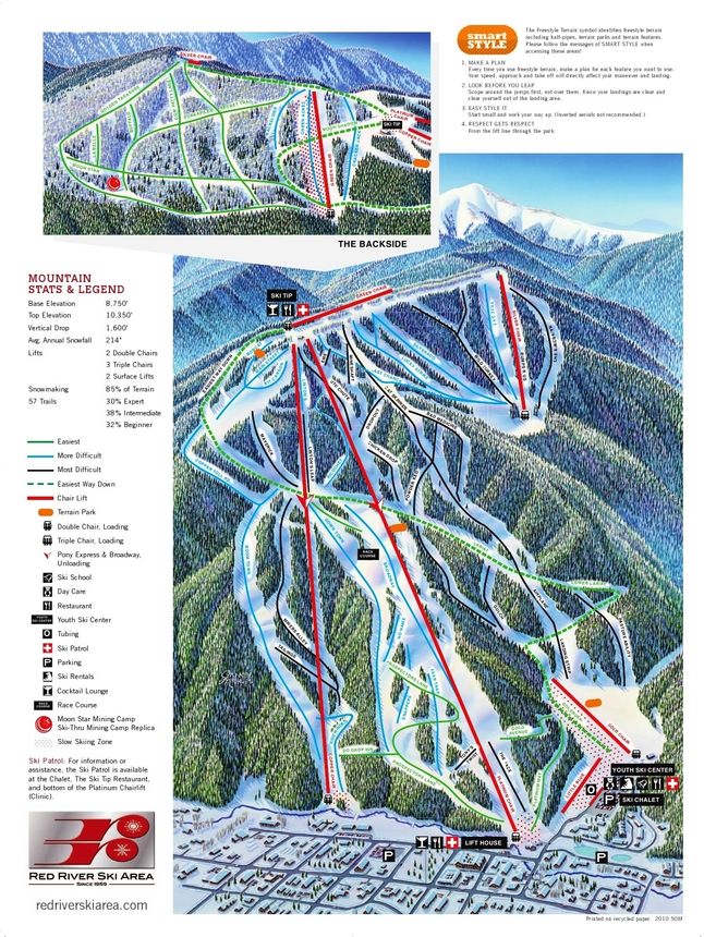 Pistenplan Red River Ski Area