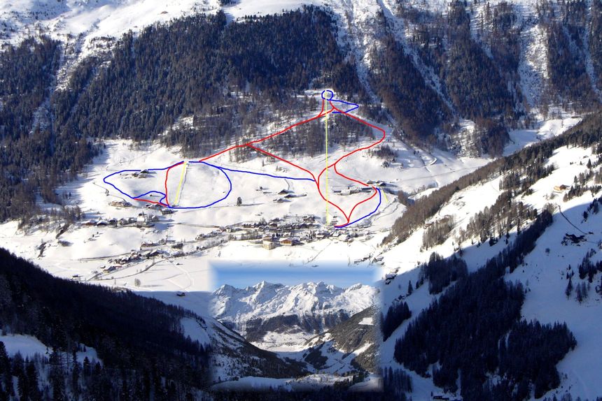 Pistenplan Rein in Taufers (Skiworld Ahrntal)