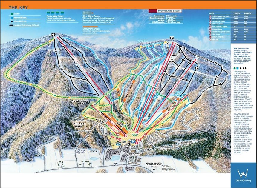 Pistenplan Windham Mountain