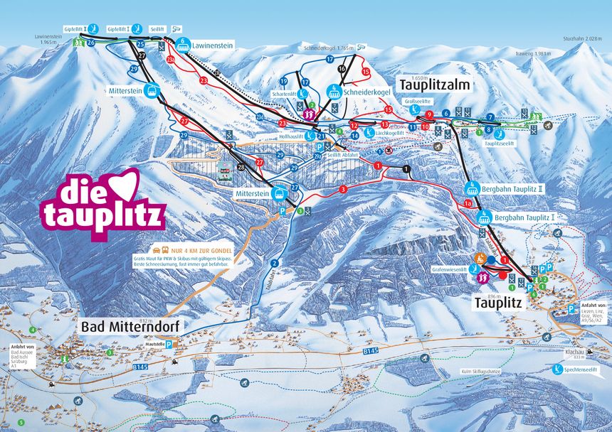 Pistenplan Tauplitz - Bad Mitterndorf