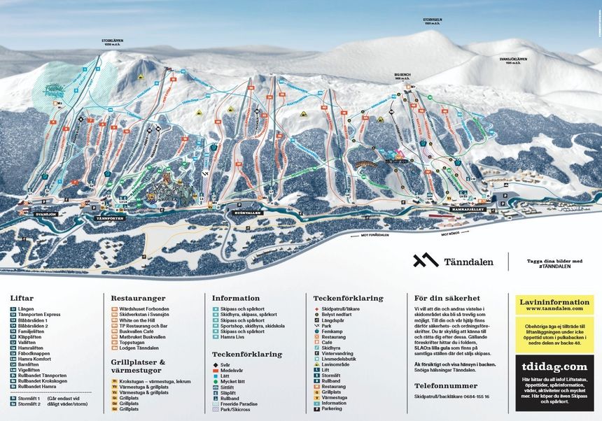 Pistenplan Tänndalen