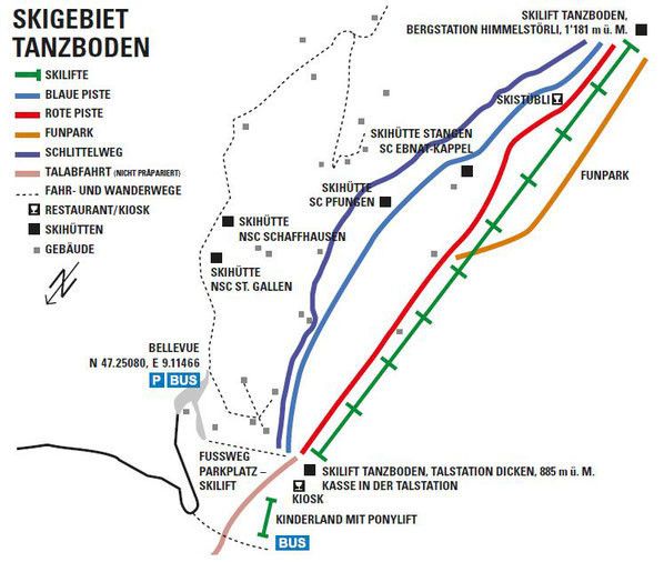 Pistenplan Tanzboden