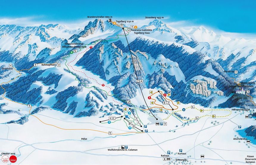 Pistenplan Tegelberg Schwangau