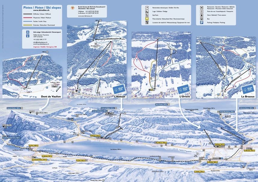 Pistenplan Vallee de Joux
