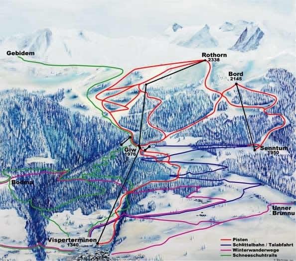 Pistenplan Visperterminen