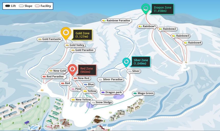 Pistenplan Yongpyong