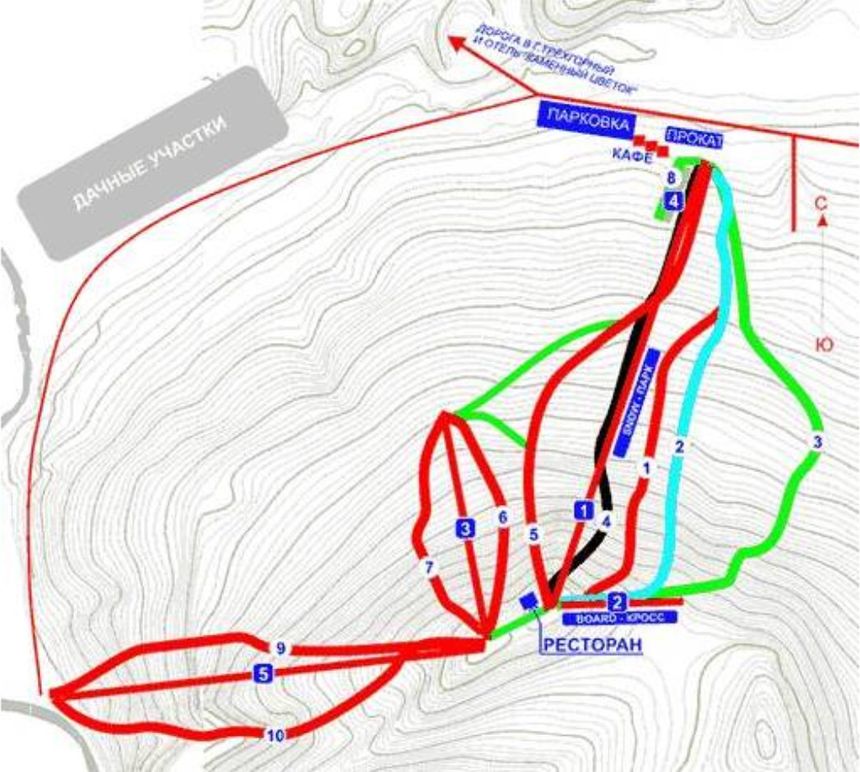 Pistenplan Zavjalikha
