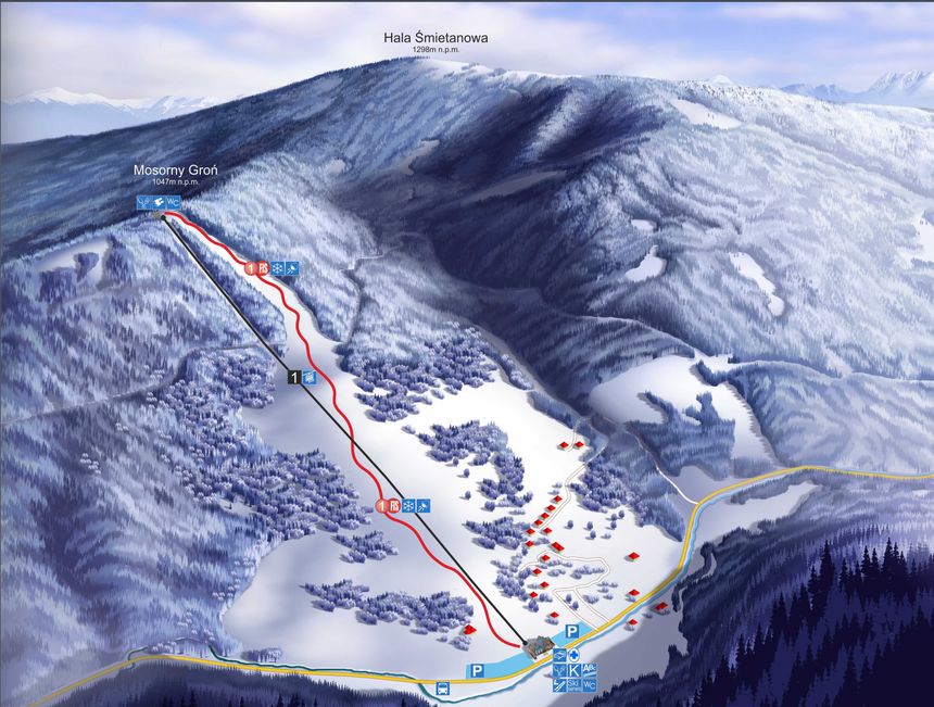 Pistenplan Mosorny Gron
