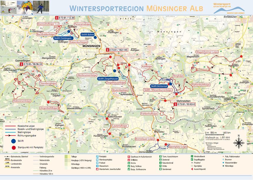 Loipenplan Münsingen Dottingen