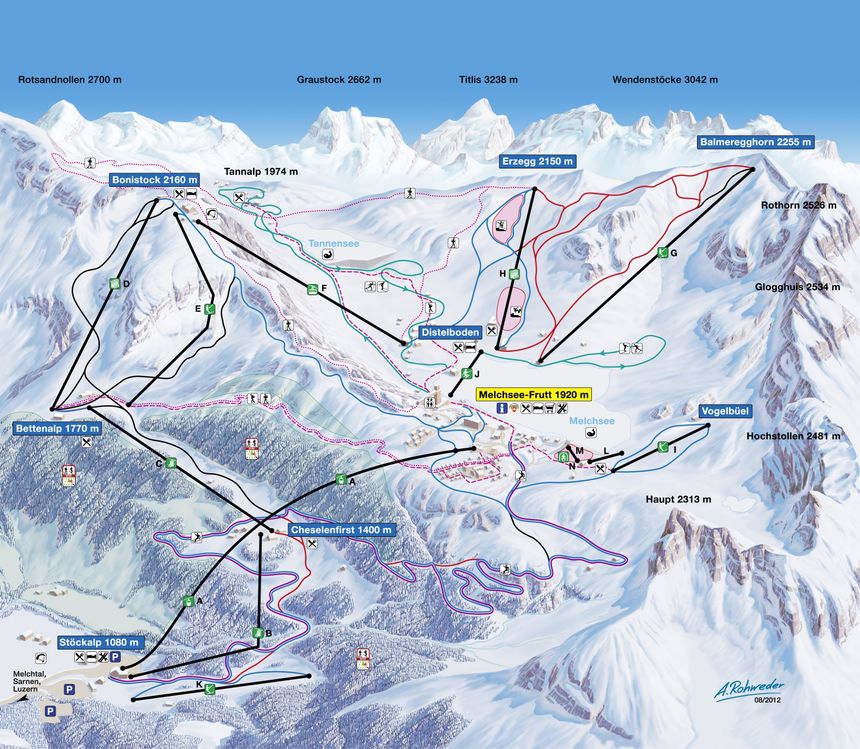 Loipenplan Melchsee Frutt