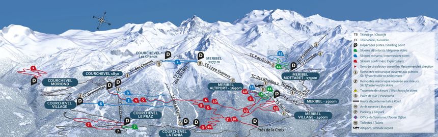 Trail Map Meribel