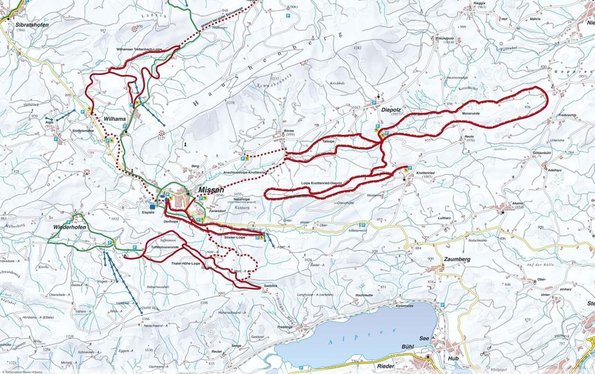 Trail Map Missen-Wilhams
