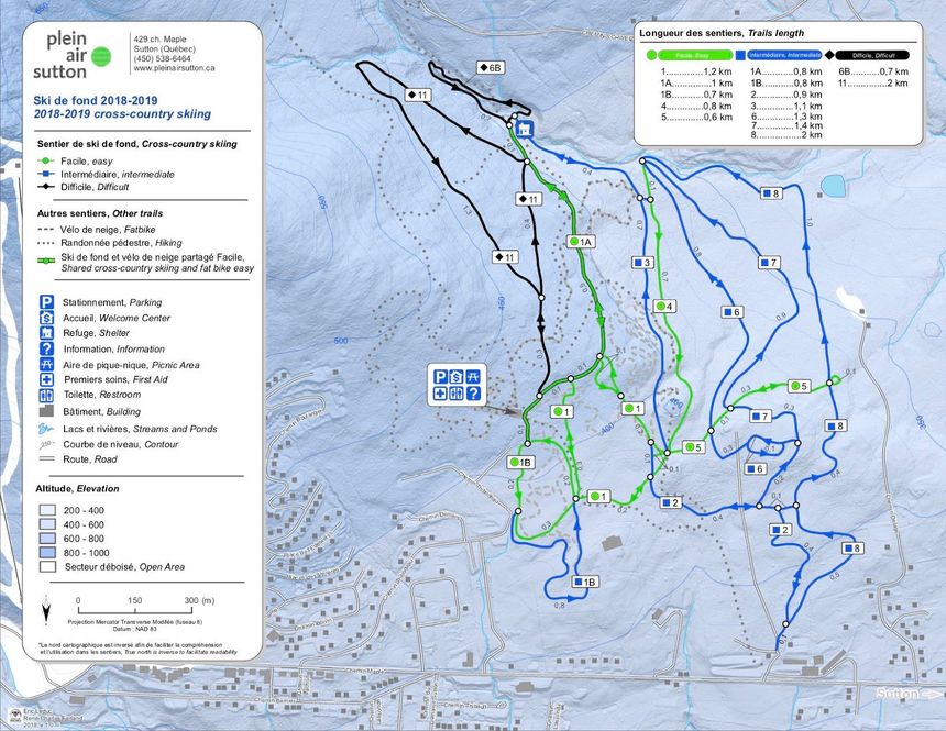 Trail Map Plein air Sutton