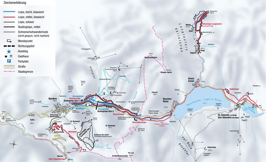 Trail Map Nauders Reschenpass