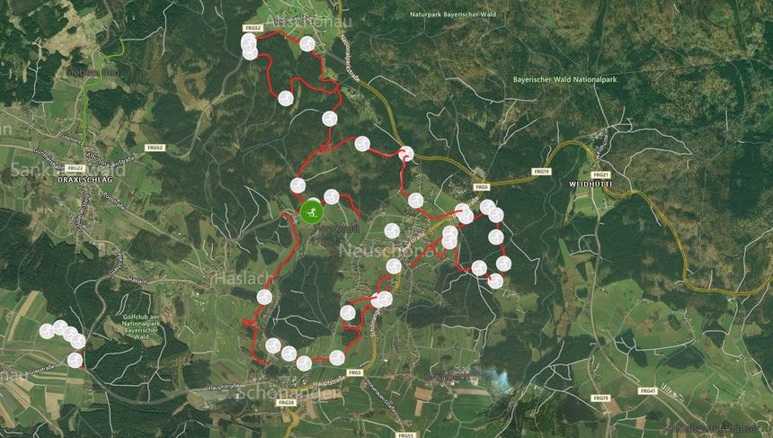 Trail Map Neuschönau Waldhäuser