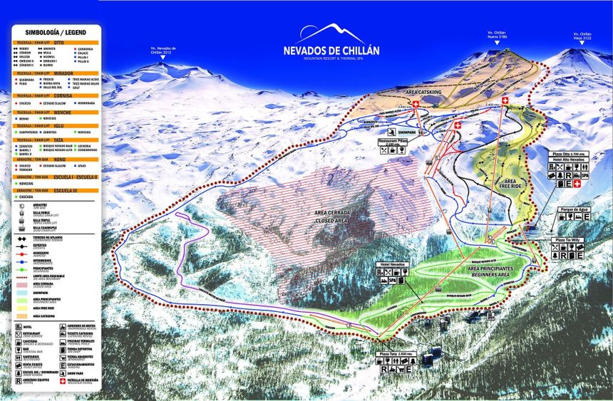 Loipenplan Termas de Chillán