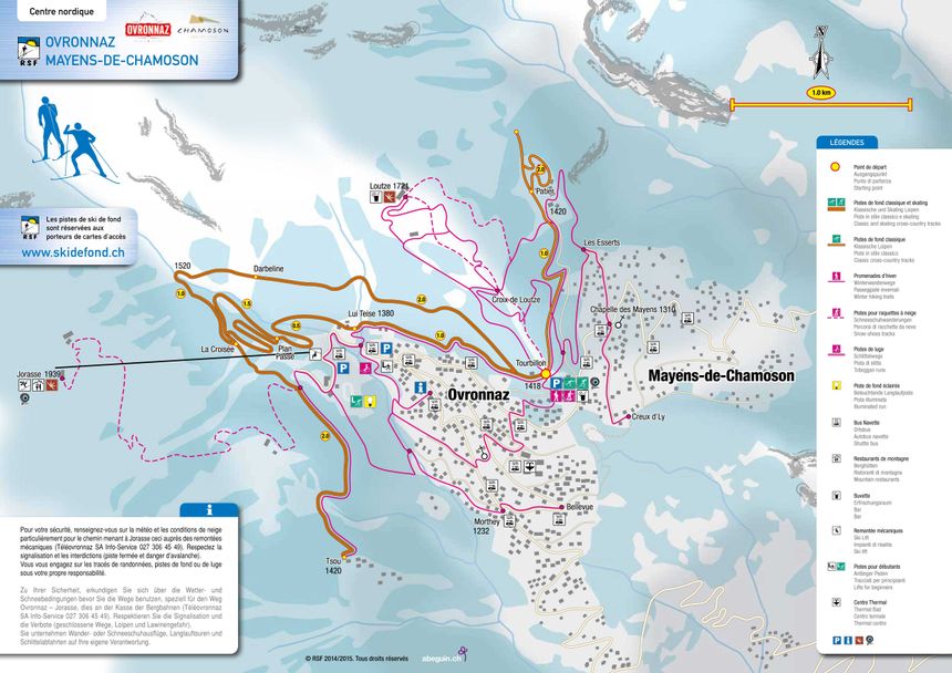 Loipenplan Ovronnaz - Mayens de Chamoson