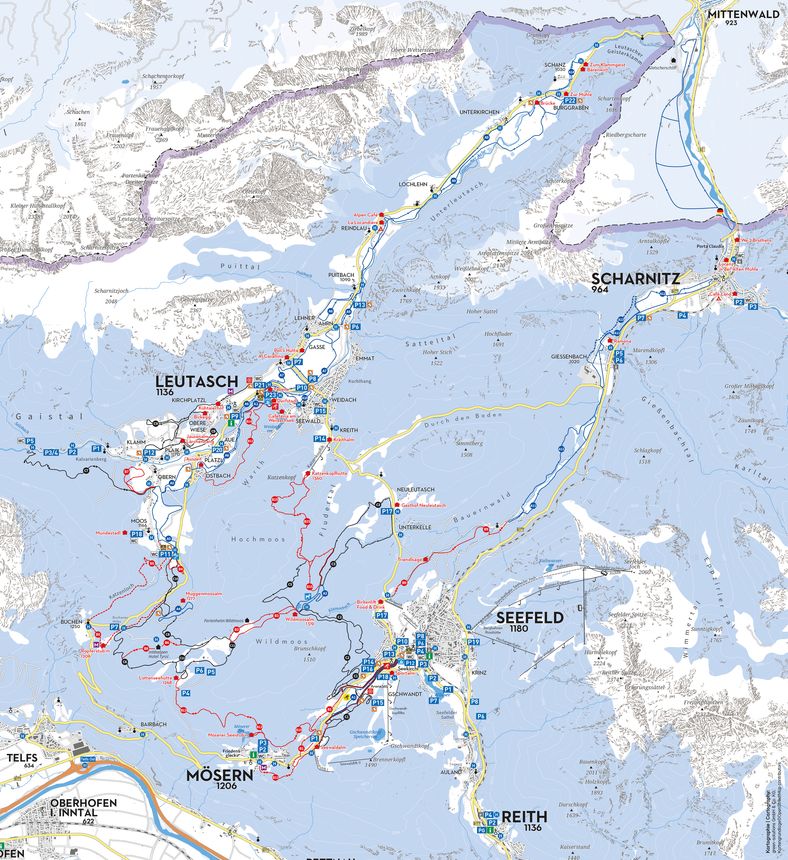 Trail Map Region Seefeld