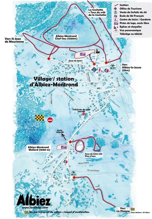 Trail Map Albiez Montrond