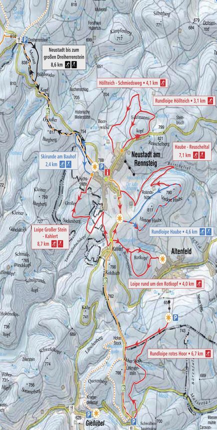 Loipenplan Altenfeld / Neustadt am Rennsteig