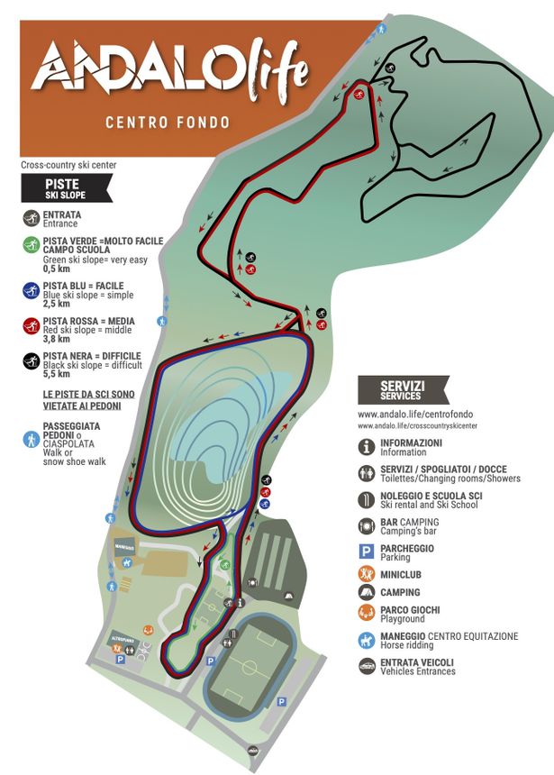 Loipenplan Andalo - Paganella