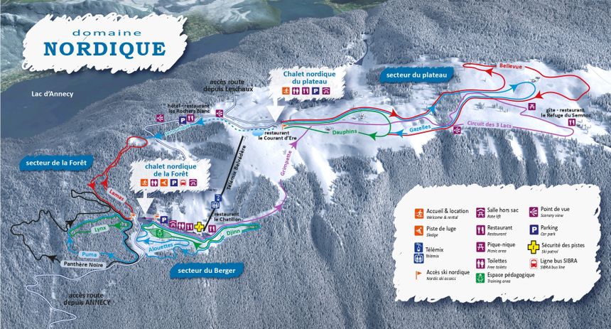 Loipenplan Annecy Le Semnoz