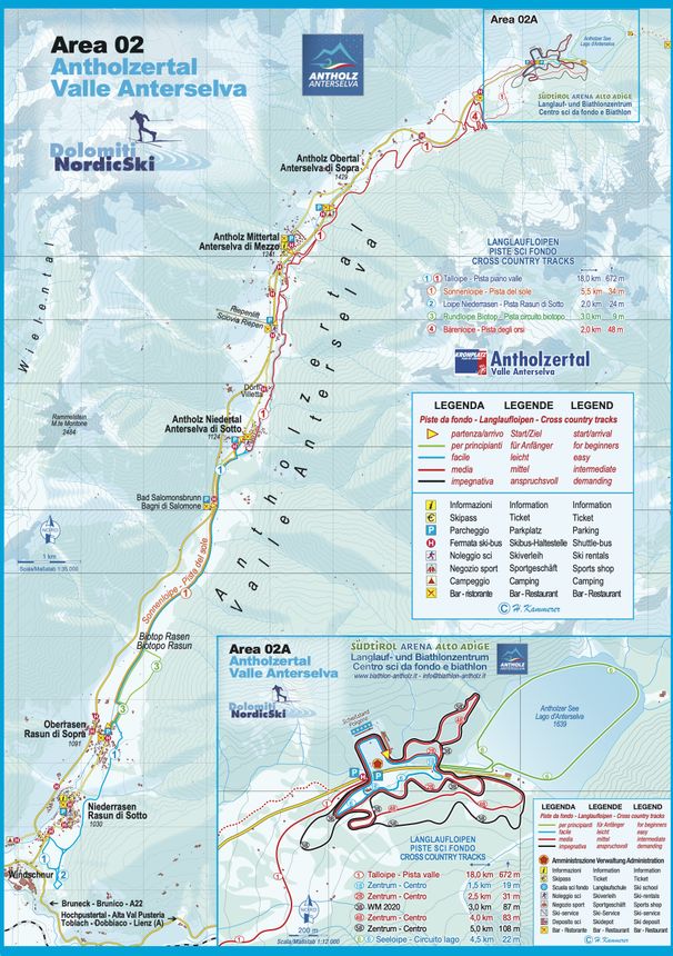 Trail Map Antholz Valley
