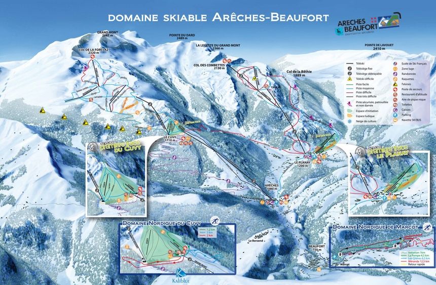 Loipenplan Areches Beaufort