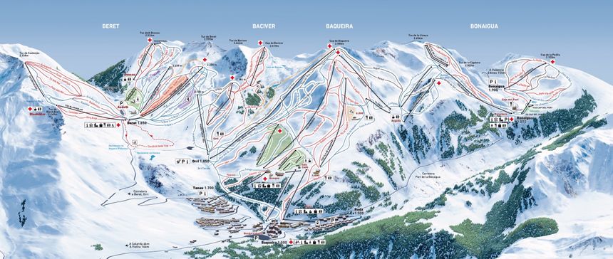 Loipenplan Baqueira Beret