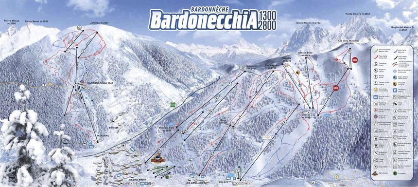 Loipenplan Bardonecchia
