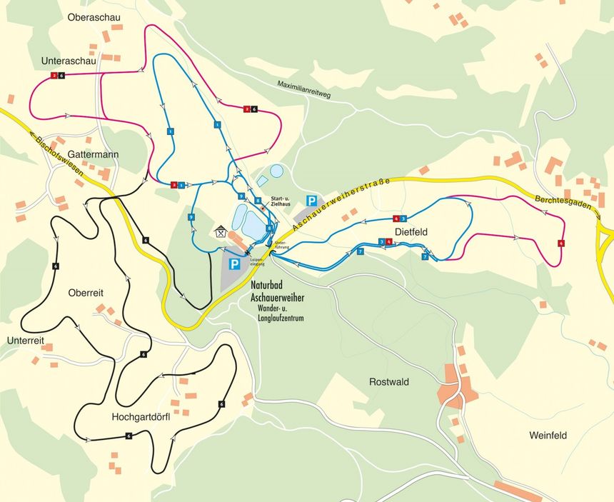 Loipenplan Berchtesgaden