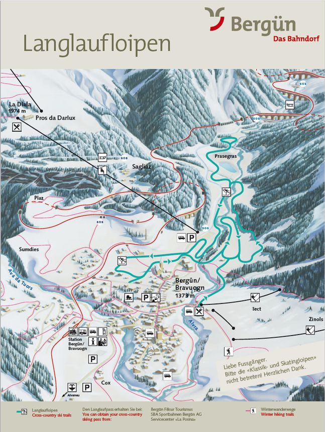 Loipenplan Bergün Filisur