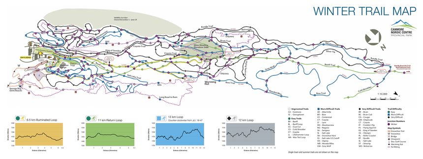 Trail Map Canmore Nordic Center